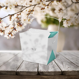 Elegante caja de favores de boda minimalista