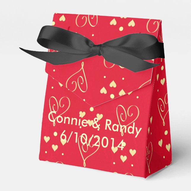 Elegante caja de favores de bodas de San Valentín  (Front Side)