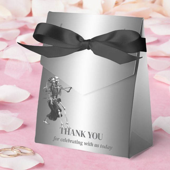 Elegante caja de favores de bodas gótica de Hallow (Boda)
