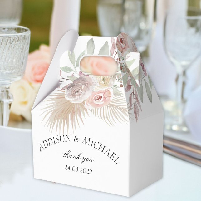 Elegante caja de favores florales de Boho (Elegant Boho floral favor box)