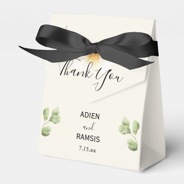 Elegante caja de favoritas de margarita (Front Side)