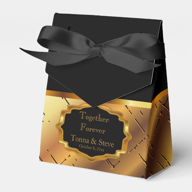 Elegante caja de favoritos negro y oro (Front Side)