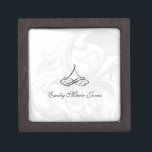 Elegante caja de Keepsake de desplazamiento<br><div class="desc">Caja de conservas perfecta para la novia y el novio,  la fiesta de bodas o todos los invitados. Cambie el texto para tener su propio mensaje personal y/o foto. Excelente para todas las ocasiones; bodas,  cumpleaños,  aniversarios y más.</div>