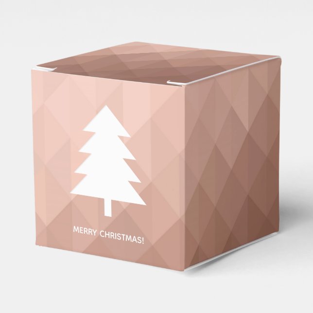 Elegante caja de navidades metálicos de oro rosa p (Costado Anverso)