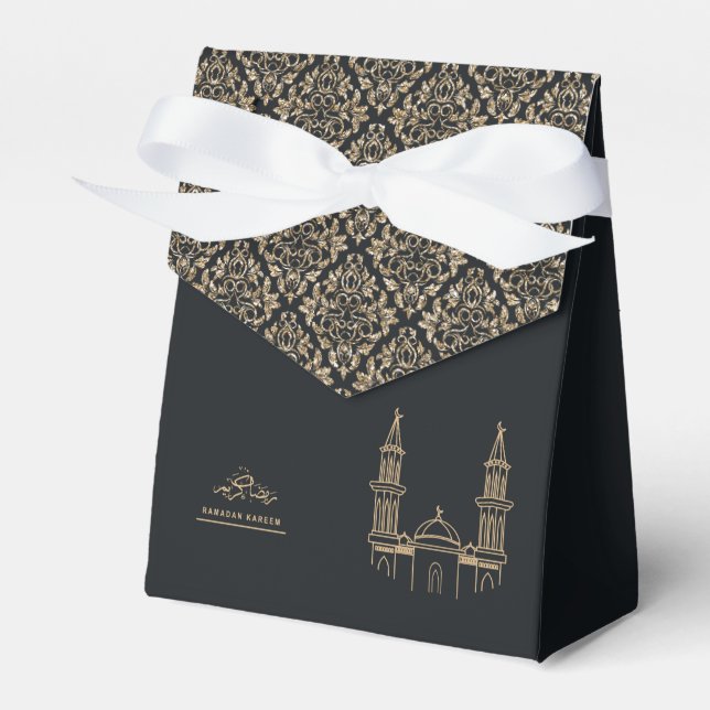 Elegante caja de regalo Black and Gold Ramadan Kar (Front Side)