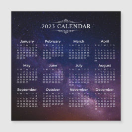 Elegante calendario 2023 en la Vía Láctea | Tarjet