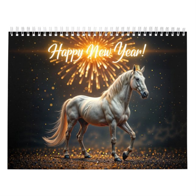 Elegante calendario de caballos - Un año de bellez (Tapa)