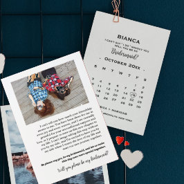 Elegante calendario de caligrafía propuesta de dam