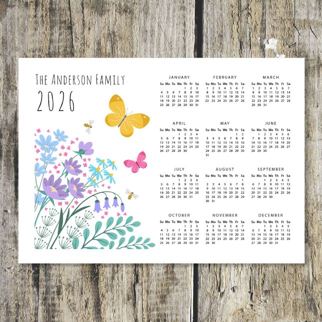 Elegante calendario de la familia de mariposas Wil (Subido por el creador)