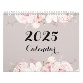 Elegante Calendario de Pared Floral 2025
