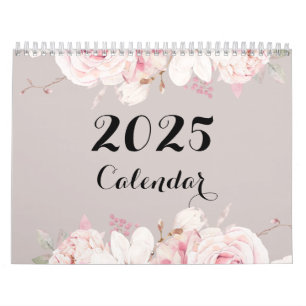 Elegante Calendario de Pared Floral 2025