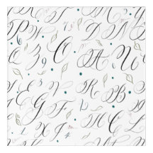 Elegante caligrafía Alfabeto Arte acrílico