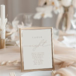 Elegante Caligrafía Beige Ocho Número de Mesa<br><div class="desc">El diseño presenta un tipo de letra manuscrito y un diseño minimalista moderno. Diseñado para coordinar con para la Colección Invitación a Boda "Glam Natural". Para cambiar detalles, haga clic en "Personalizar esta plantilla", "Detalles". Para mover el texto o cambiar el tamaño, la fuente o el color, haga clic en...</div>