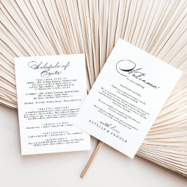 Elegante caligrafía Boda Carta de bienvenida