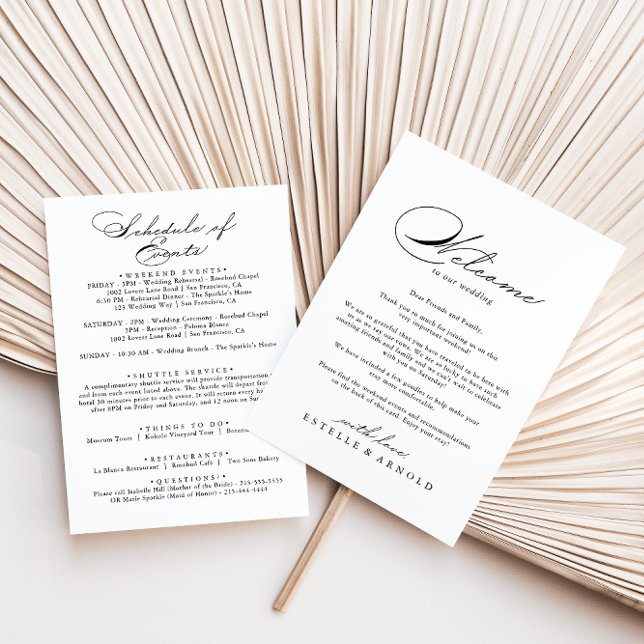 Elegante caligrafía Boda Carta de bienvenida (Subido por el creador)