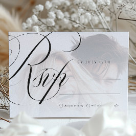 Elegante caligrafía Boda de tarjetas RSVP