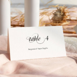 Elegante caligrafía Boda tarjetas de plaza