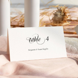 Elegante caligrafía Boda tarjetas de plaza