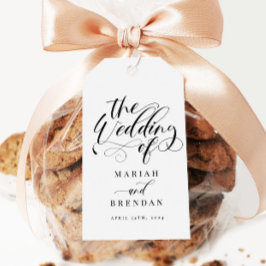 Elegante caligrafía clásica etiqueta de regalo Bod