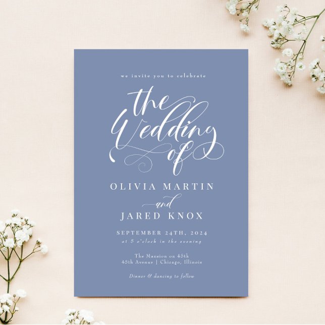 Elegante caligrafía clásica invitación a la boda (Subido por el creador)