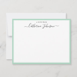 Elegante Caligrafía De Guión Una Nota De Mint Gree
