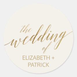 Elegante caligrafía de oro | Sellos para sobres de