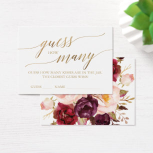 Elegante caligrafía de oro y floral cuántos besos