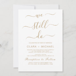 Elegante caligrafía dorada Invitación a la renovac