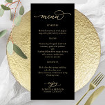 Elegante caligrafía Gold Black Menu<br><div class="desc">Elegante caligrafía Gold Black Menu</div>