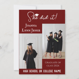 elegante caligrafía - Graduación de la invitación 