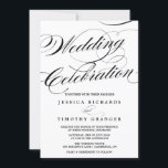 Elegante caligrafía guión de boda invitación<br><div class="desc">Invitación a la boda de personalizable con un elegante guión de caligrafía. Forma parte de una suite boda,  con artículos a juego y otros colores disponibles.</div>