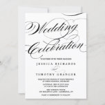 Elegante caligrafía guión de boda invitación<br><div class="desc">Invitación a la boda de personalizable con un elegante guión de caligrafía. Forma parte de una suite boda,  con artículos a juego y otros colores disponibles.</div>