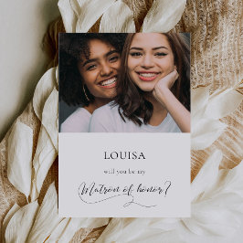 Elegante caligrafía Matrón de la tarjeta de propue