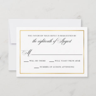 Elegante caligrafía Script Wedding RSVP
