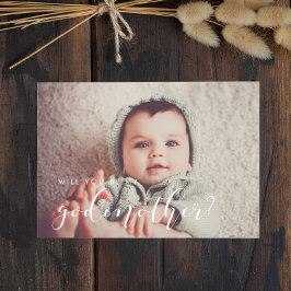 Elegante caligrafía Tarjeta de proposición Godpare