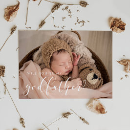 Elegante caligrafía Tarjeta de propuesta del padri