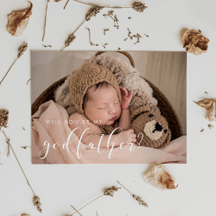 Elegante caligrafía Tarjeta de propuesta del padri