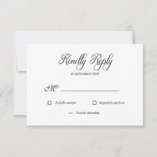 Elegante caligrafía ⎢ tarjeta RSVP