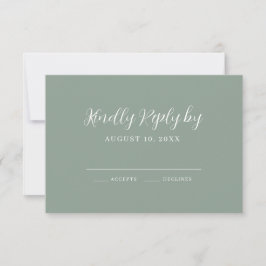 Elegante caligrafía Tarjeta RSVP de boda moderna