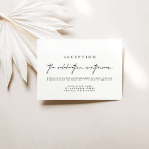 Elegante caligrafía Tarjetas de recepción de boda