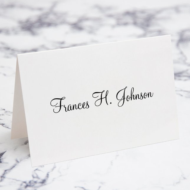Elegante caligrafía Tarjetas individuales de lugar (Fold Your Own Individual Place Cards)