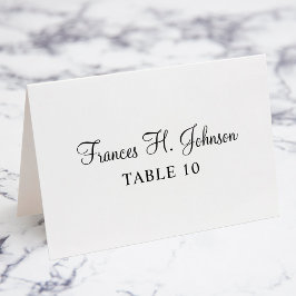 Elegante caligrafía Tarjetas individuales de plaza