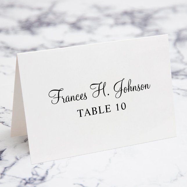 Elegante caligrafía Tarjetas individuales de plaza (Fold Your Own Place Cards)