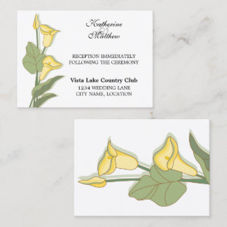 Elegante Calla Lily en tarjetas de recepción amari