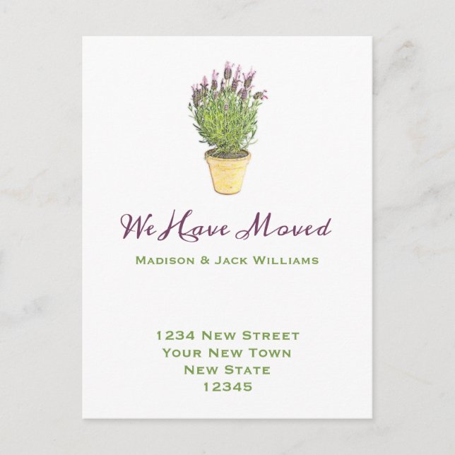 Elegante Cambio de dirección | Invitación móvil (Anverso)