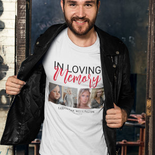 Elegante camiseta conmemorativa de 4 fotografías