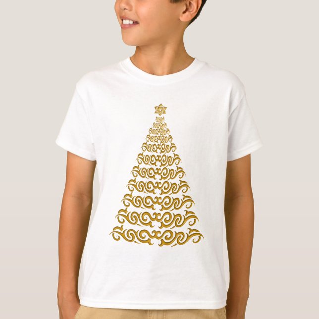Elegante camiseta de árbol de Navidad (Anverso)