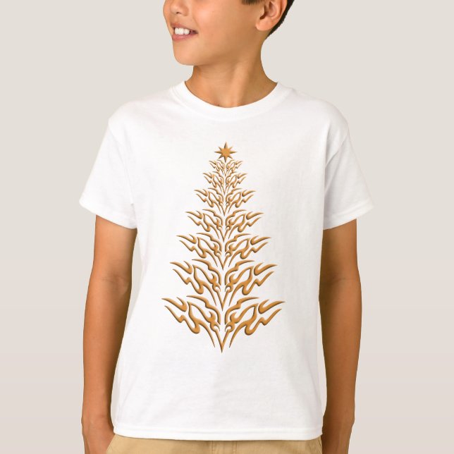 Elegante camiseta de árbol de Navidad (Anverso)