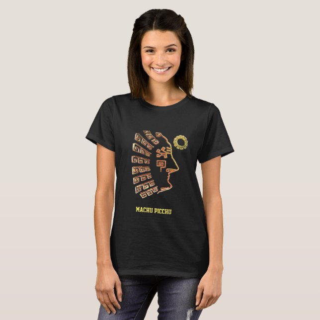 Elegante camiseta de dibujo de Machu Picchu (Anverso completo)