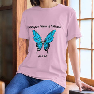 Elegante camiseta de estilo mariposa natural